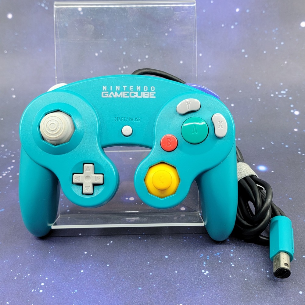 Nintendo GameCube Controller Emerald Blue Japan Import DOL-003 Wired Teal C